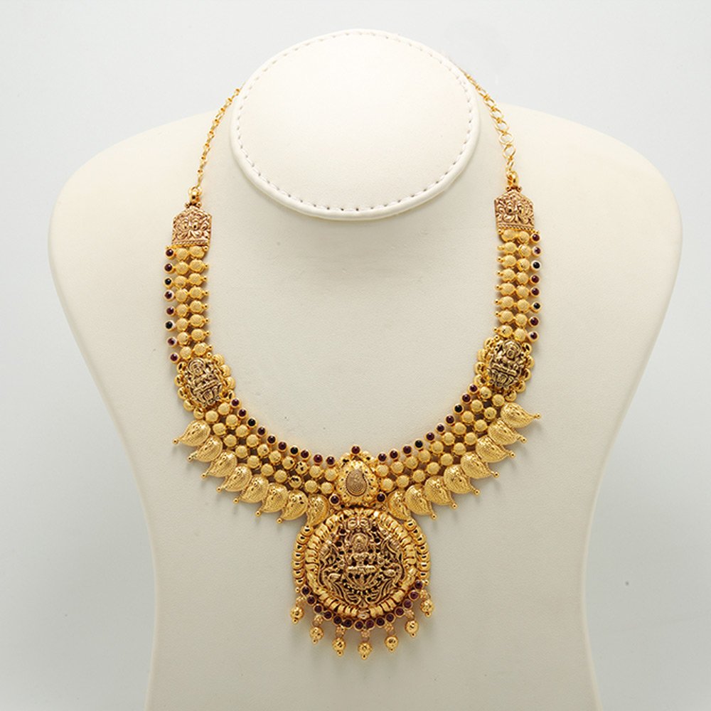 Bombay Semi Black Antique Nagas Lakshmi Necklace