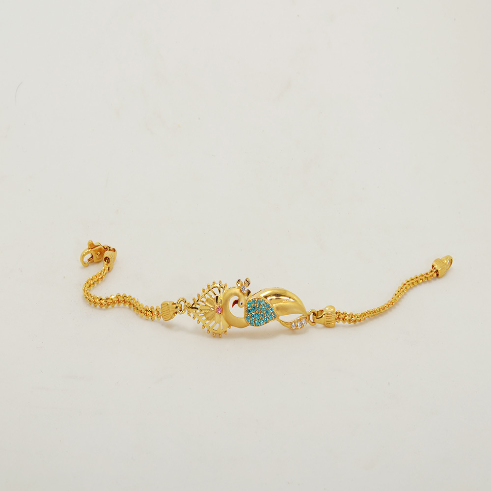 Latest model gold bracelet designs for ladies | Gold plated peacock bracelet  designs for women - YouTube